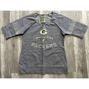 Tommy Bahama Sweatshirt Womens Small‎ Green Bay Packers NFL Football Pima Cotton